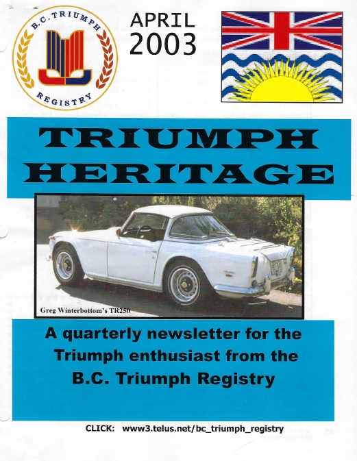 April 2003 Newsletter